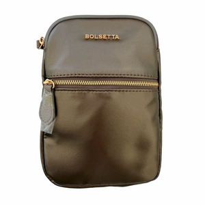 Bolsetta Beltless RFID Magnetic Belt Hip Bag Bronze Metallic Hands-Free NEW